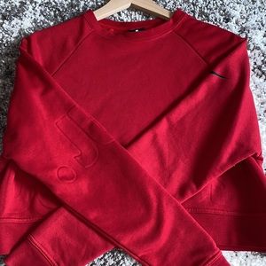 Nike Red Cropped Sweater